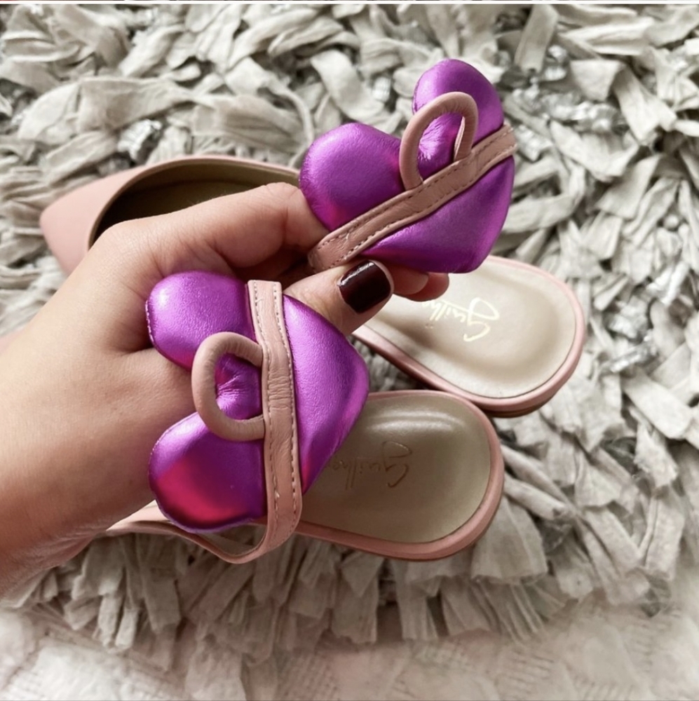 🩷 Guilhermina SLINGBACK Puffy Heart FLATS Pointed Toe